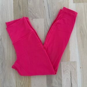 Lululemon 25” Double-Lind Hot Pink Leggings